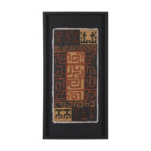 Mud Cloth Tapestry II by Mercana Studio a Hand Embellished Framed Art Print Matted under Glass
