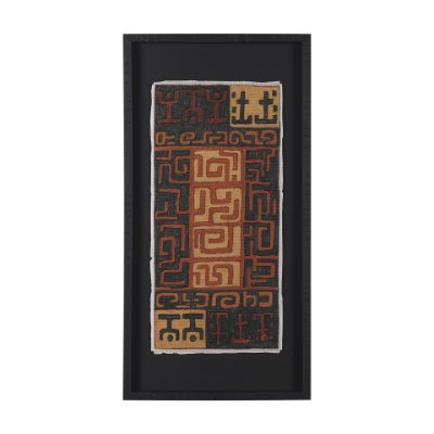 15690 - Mud Cloth Tapestry II by Mercana Studio a Hand Embellished Framed Art Print Matted under Glass