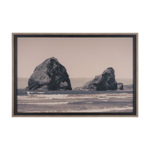 Rocky Shores by Nathan Larson a Hand Embellished Framed Photo Art Print Matted under Glass