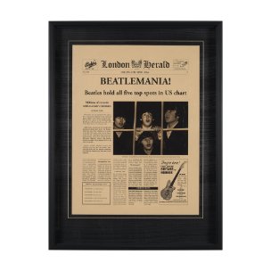 Beatlemania! by The Vintage Collection a Hand Embellished Framed Art Print Matted under Glass