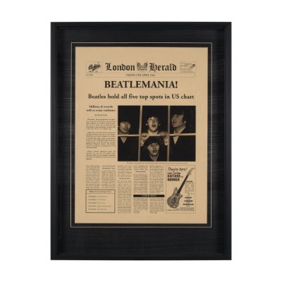 15697 - Beatlemania! by The Vintage Collection a Hand Embellished Framed Art Print Matted under Glass