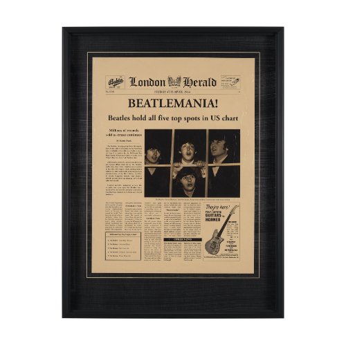 15697 - Beatlemania! by The Vintage Collection a Hand Embellished Framed Art Print Matted under Glass