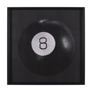 Billiard V 8 Ball by Chris Dunker a Hand Embellished Framed Art Decograph Print