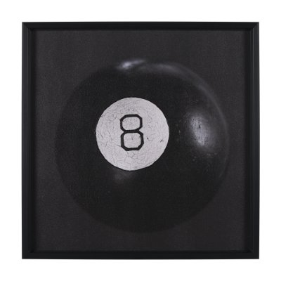 15714 - Billiard V 8 Ball by Chris Dunker a Hand Embellished Framed Art Decograph Print
