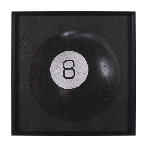 15714 - Billiard V 8 Ball by Chris Dunker a Hand Embellished Framed Art Decograph Print