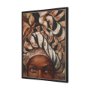 102653-FS - Mud Cloth Head Scarf I by Mercana Studio a Hand Embellished Textured Framed Canvas