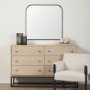 70900 - Timon Brushed Black Metal Frame Square Arched Mirror