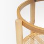 71044 - Weslyn Solid Light Brown Wood and Glass Top w/ Cane Side Table