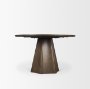 71104-AB - Jovani 48" Solid Dark Brown Mango Wood Round Dining Table