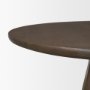 71104-AB - Jovani 48" Solid Dark Brown Mango Wood Round Dining Table