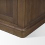 71118-AB - Baron Dark Brown Wood w/ Antiqued Aged Brass Metal 2-Door Open Shelving Unit