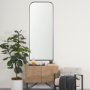 70898 - Tamira Tall Brushed Gunmetal Metal Arched Mirror