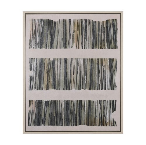 102660-FL - Strand by Mercana Studio a Hand Embellished Textured Framed Canvas