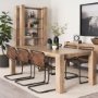 69274 - Berbick 33" Total Height Medium Brown Leather w/ Iron Frame Dining Chair 