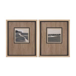 Marshland Shadows (Set of 2) by Mercana Studio a Hand Embellished Framed Art Print Matted under Glas