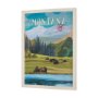 15646 - Montana Go USA (L) by Mercana Studio a Hand Embellished Decograph Framed Art Print