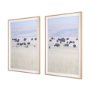 15683 - Grazing Herd (Set of 2) by Chad Mackay a Framed Photo Art Print Matted under Glass
