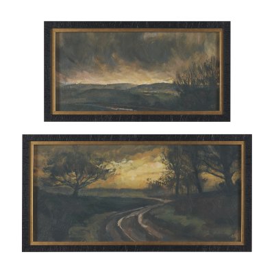 15705 - Dawns Light (Set of 2) by Mercana Studio a Hand Embellished Framed Art Print