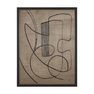 Guitar Music by Mercana Studio a Hand Embellished Textured Canvas
