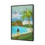 15642 - Hawaii Go USA (SM) by Mercana Studio a Hand Embellished Decograph Framed Art Print