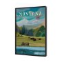 15643 - Montana Go USA (SM) by Mercana Studio a Hand Embellished Decograph Framed Art Print