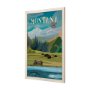 15649 - Montana Go USA (XL) by Mercana Studio a Hand Embellished Decograph Framed Art Print under Glass