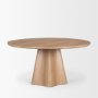 71106-AB - Jovani 60" Solid Light Brown Mango Wood Round Dining Table