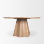 71106-AB - Jovani 60" Solid Light Brown Mango Wood Round Dining Table