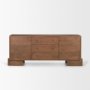 71113 - Jonan Medium Brown Wood w/ Dark Aged Brass 2 Door 3 Drawer Sideboard