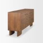 71113 - Jonan Medium Brown Wood w/ Dark Aged Brass 2 Door 3 Drawer Sideboard