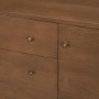 71113 - Jonan Medium Brown Wood w/ Dark Aged Brass 2 Door 3 Drawer Sideboard