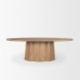 71108-AB - Jovani 94" Solid Light Brown Mango Wood Oval Dining Table
