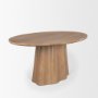 71108-AB - Jovani 94" Solid Light Brown Mango Wood Oval Dining Table