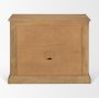 71121 - Baron Light Brown Solid Wood w/ Gunmetal Knobs 2-Door Accent Cabinet