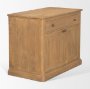 71121 - Baron Light Brown Solid Wood w/ Gunmetal Knobs 2-Door Accent Cabinet
