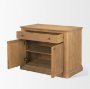 71121 - Baron Light Brown Solid Wood w/ Gunmetal Knobs 2-Door Accent Cabinet