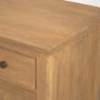 71121 - Baron Light Brown Solid Wood w/ Gunmetal Knobs 2-Door Accent Cabinet