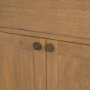 71121 - Baron Light Brown Solid Wood w/ Gunmetal Knobs 2-Door Accent Cabinet