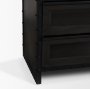 67533 - Gehry 72.3" H Dark Brown Metal Brown Wood and Glass Door Display Cabinet 