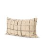 71087 - Jaela 14x26 Beige and Black Striped Lumbar Pillow Cover w/Filler