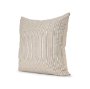 71097 - Jaxon 22x22 Beige/Black Striped Cotton-Linen Square Pillow Cover