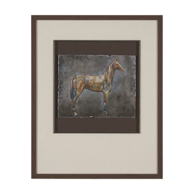 15679 - Mosaic Horse II by Mercana Studio a Hand Embellished Framed Art Print Matted under Glass
