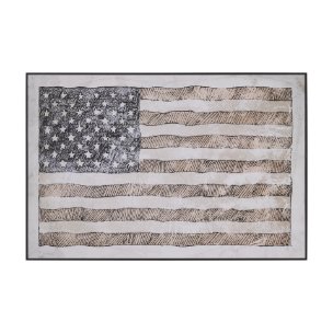USA Flag by Mercana Studio a Hand Embellished Framed Art Print
