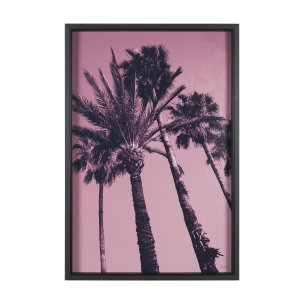 Pink Palms II by Deborah Revell a Hand Embellished Framed Photo Art Print