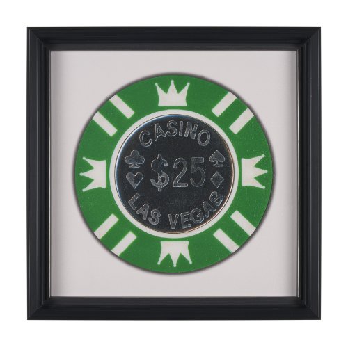 15723 - Casino 25 Dollar Vegas Poker Chip By Zap Studio Framed Art Photograph Print under Glass