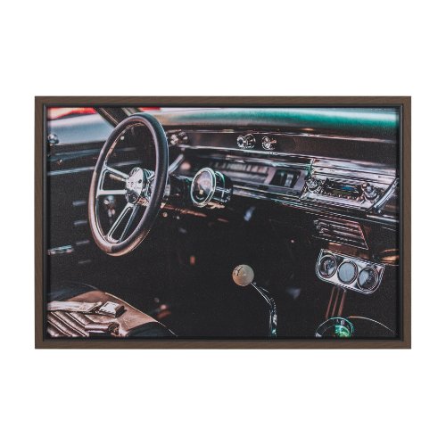 15737 - Car Interior by Tim Mossholder a Hand Embellished Framed Photo Art Print