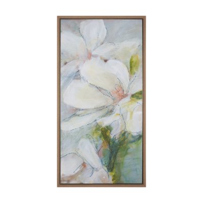 102650-FL - Aromatic Magnolia by Mercana Studio a Hand Embellished Textured Framed Canvas
