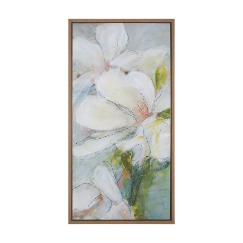 102650-FL - Aromatic Magnolia by Mercana Studio a Hand Embellished Textured Framed Canvas