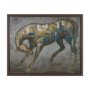 102652-FL - Mosaic Horse I by Mercana Studio a Hand Embellished Textured Framed Canvas