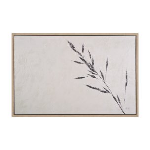 Wheat Grass III by Mercana Studio a Hand Embellished Textured Framed Canvas